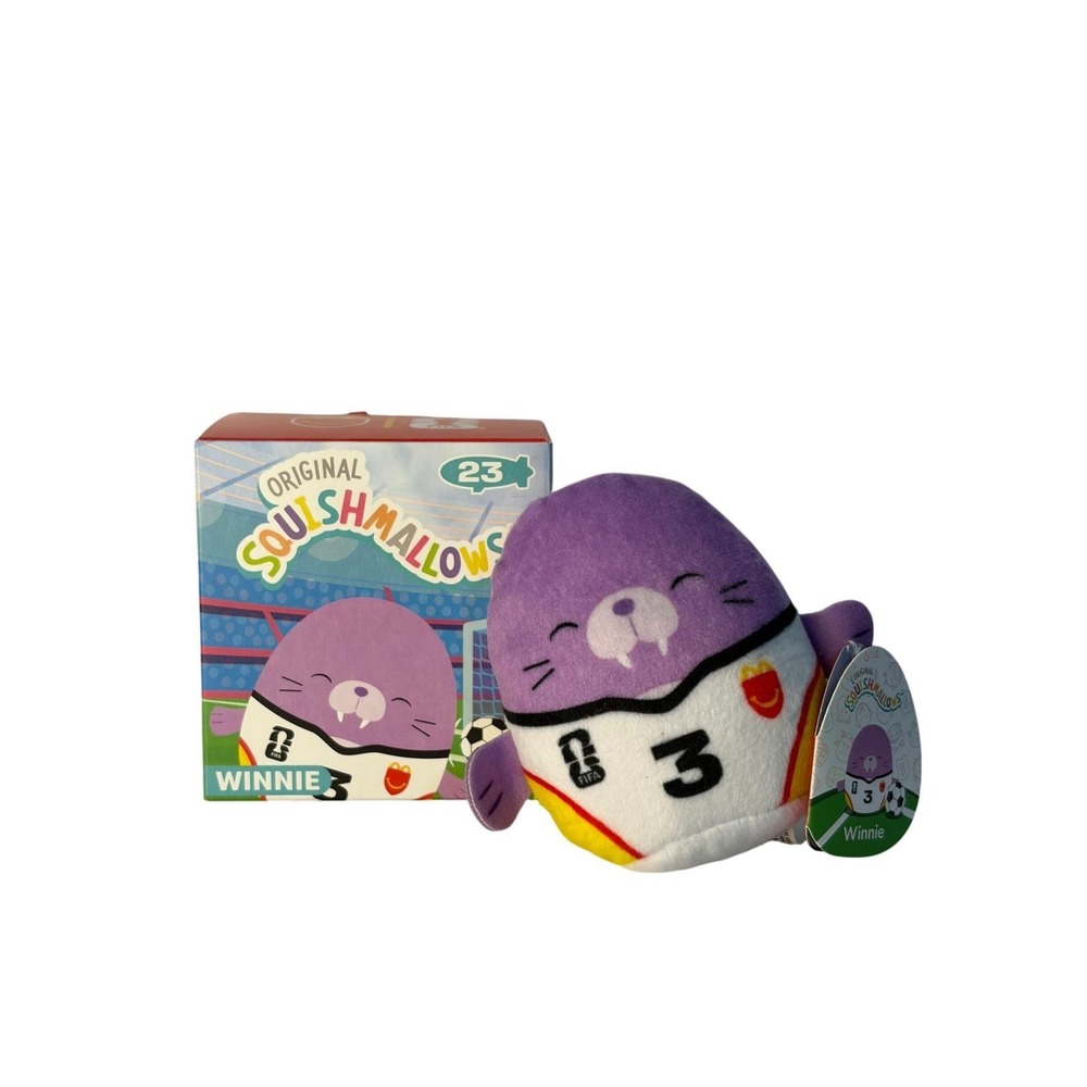 McDonalds Happy Meal toy Squishmallows #23 Winnie FIFA Soccer Plush with Box